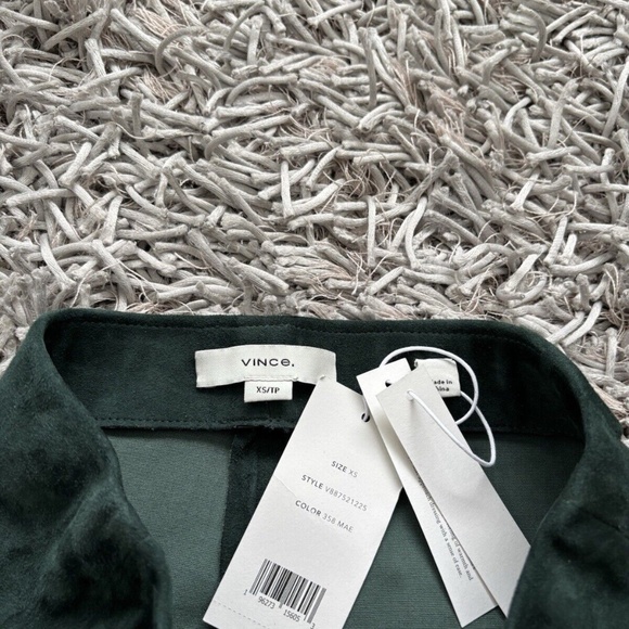 Vince Suede Leather Stretch Split-Hem Crop Pant The Mile Sz XS NWT 1250$❤️ - Picture 6 of 10